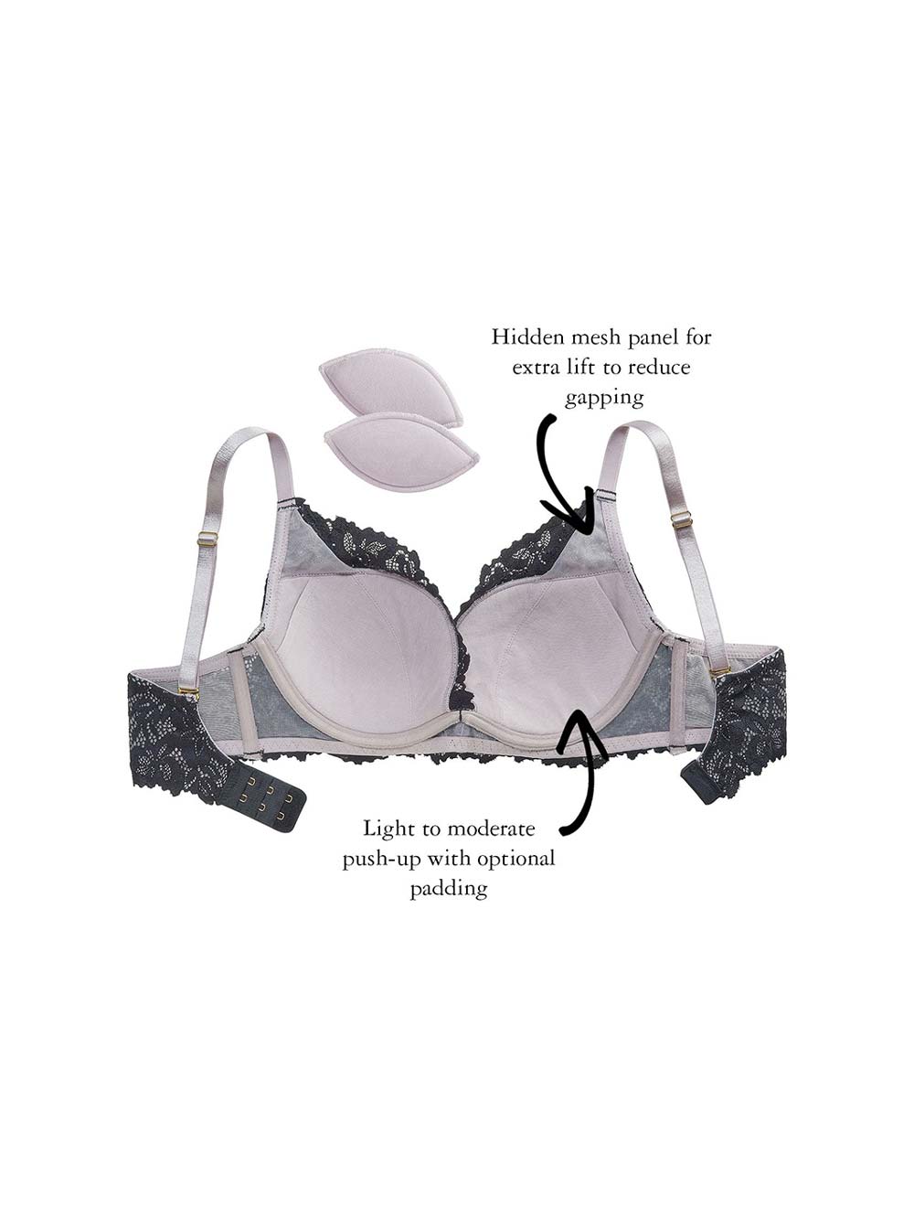 Coree Deep-Plunge Lace Bra