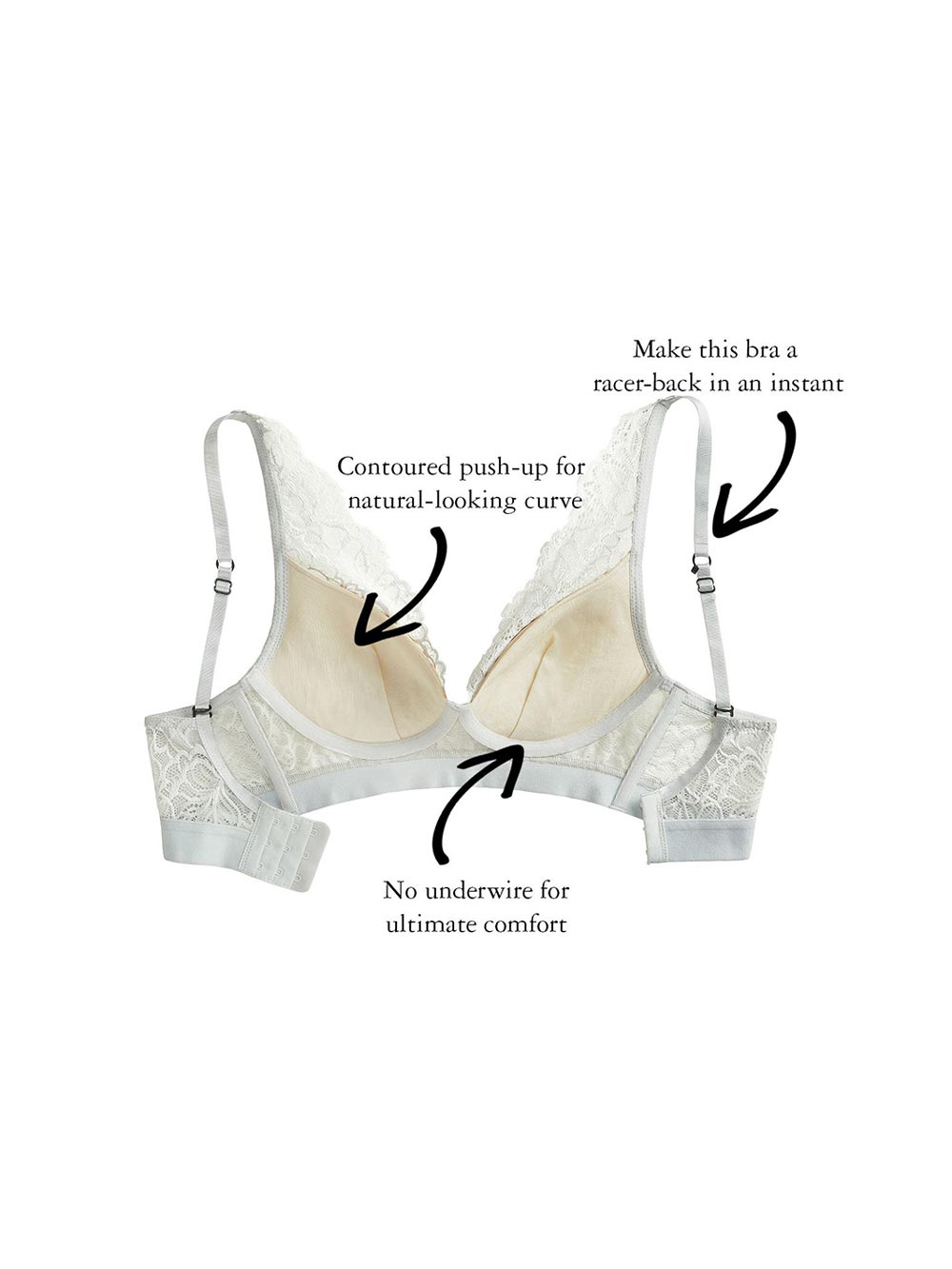Gillian Light Contoured Lace Bra